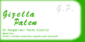 gizella palen business card